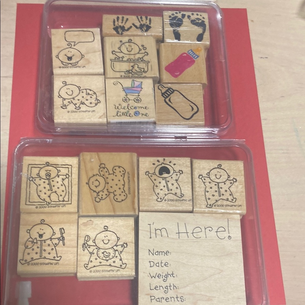 Stampin' Up! Baby Announcement Wooden Stamp